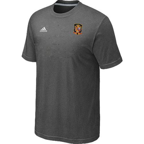 Dark Grey Adidas The World Cup Spain Soccer T-Shirt