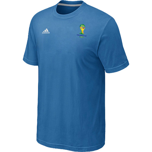 light Blue Adidas 2014 The World Cup Soccer T-Shirt