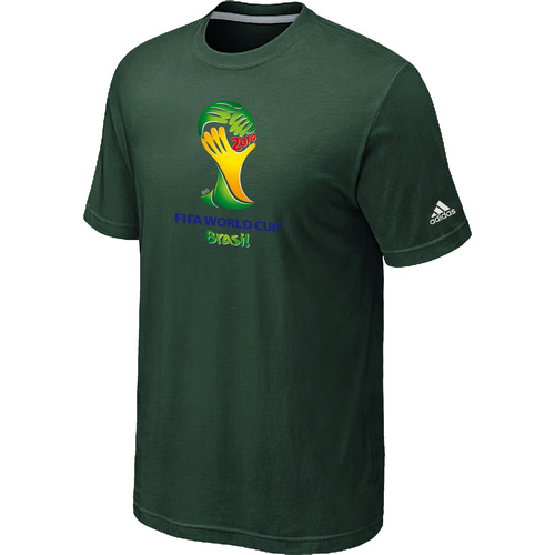Adidas 2014 The World Cup Soccer T-Shirt Dark Green