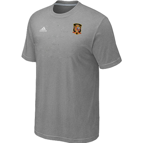 Light Grey Adidas The World Cup Spain Soccer T-Shirt