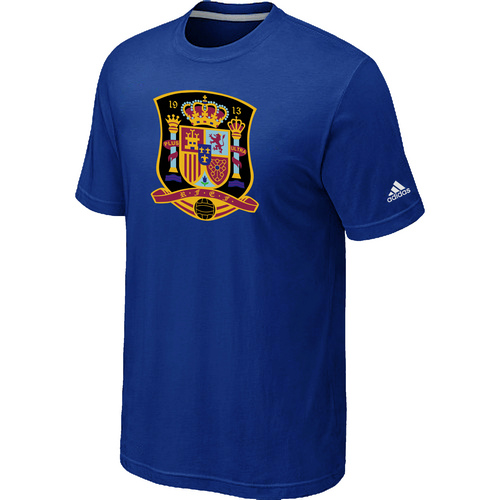 Adidas The World Cup Spain Soccer T-Shirt Blue