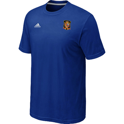 Blue Adidas The World Cup Spain Soccer T-Shirt