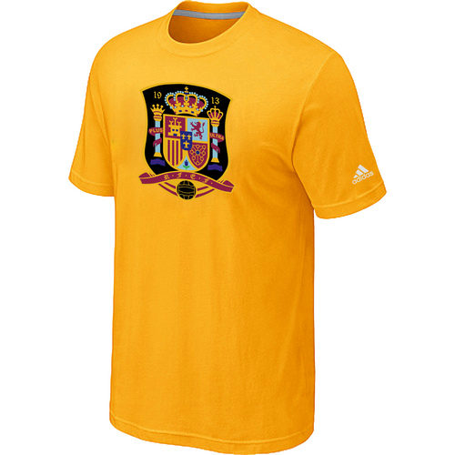 Adidas The World Cup Spain Soccer T-Shirt Yellow
