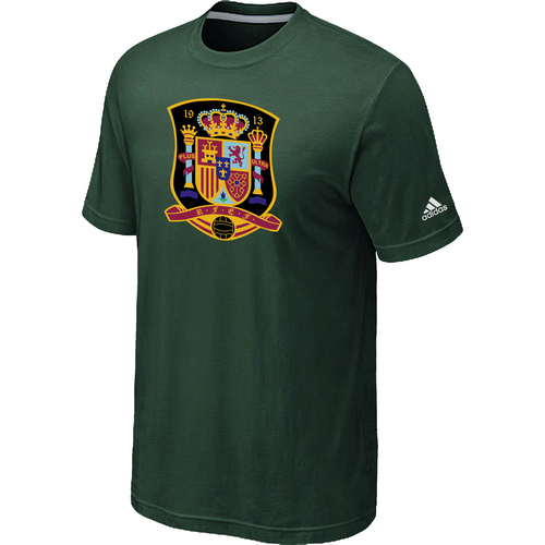 Adidas The World Cup Spain Soccer T-Shirt Dark Green