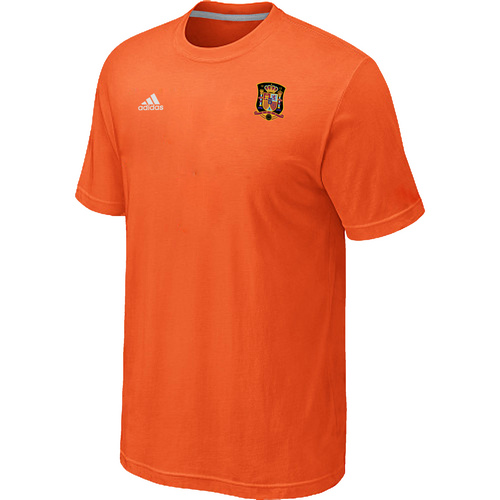 Orange Adidas The World Cup Spain Soccer T-Shirt