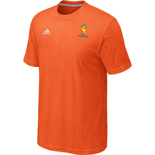 Orange Adidas 2014 The World Cup Soccer T-Shirt