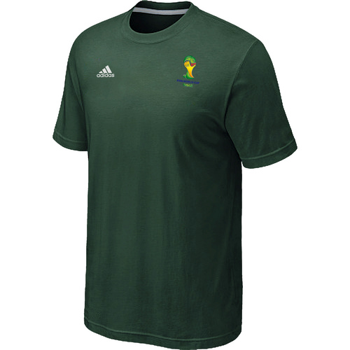 Dark Green Adidas 2014 The World Cup Soccer T-Shirt