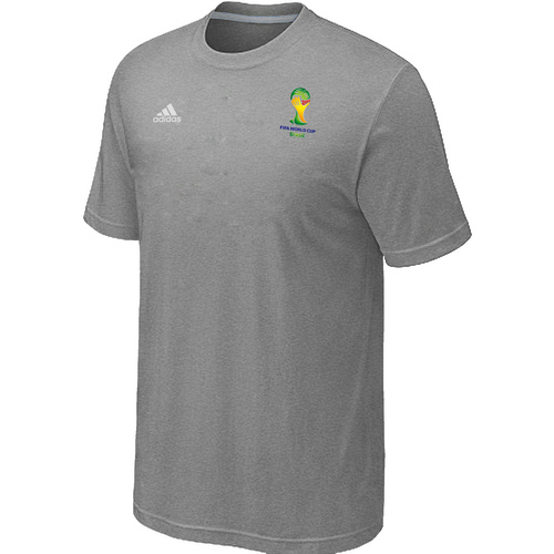Light Grey Adidas 2014 The World Cup Soccer T-Shirt
