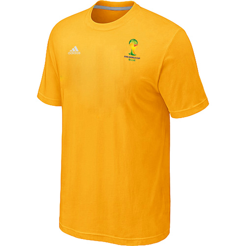 Yellow Adidas 2014 The World Cup Soccer T-Shirt