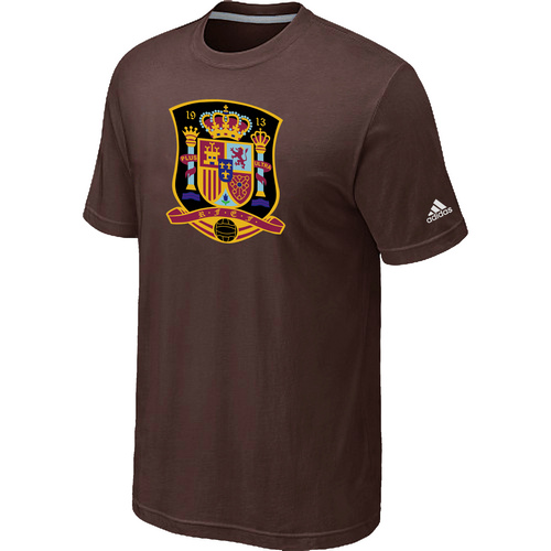Adidas The World Cup Spain Soccer T-Shirt Brown