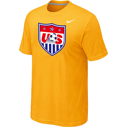 Nike The World Cup  USA Soccer T-Shirt Yellow