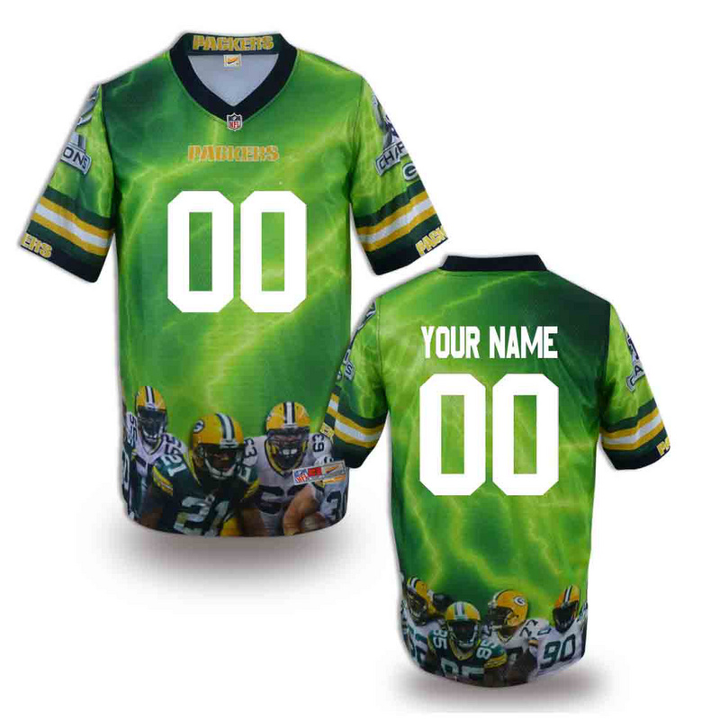 Nike Green Bay Packers Fashion New Custom Jersey 6