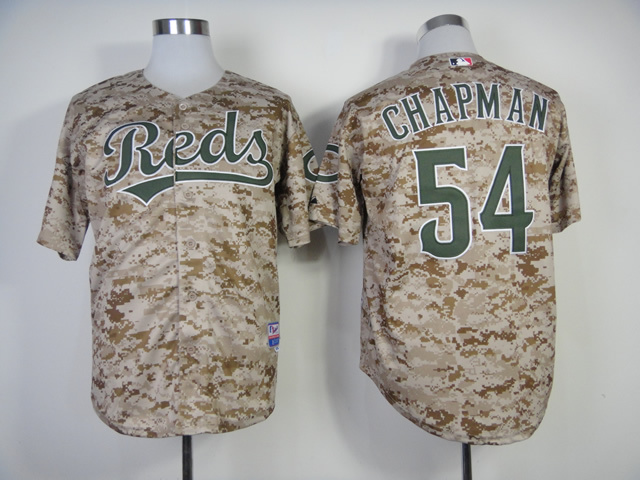 MLB Cincinnati Reds #54 Chapman Camo 2014 Jersey 