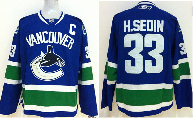 NHL Vancouver Canucks #33 H.Sedub Blue Jersey