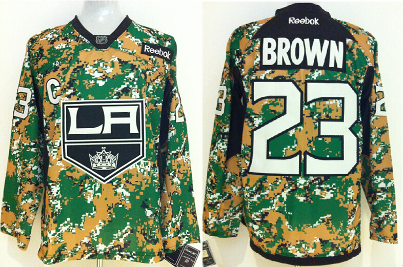 NHL Los Angeles Kings #23 Brown Camo jersey