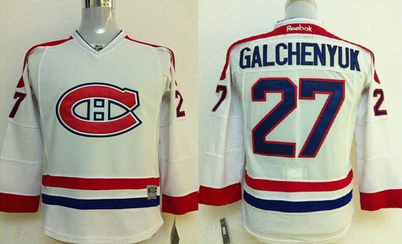 NHL Montreal Canadiens # 27 Galchenyuk White Jersey