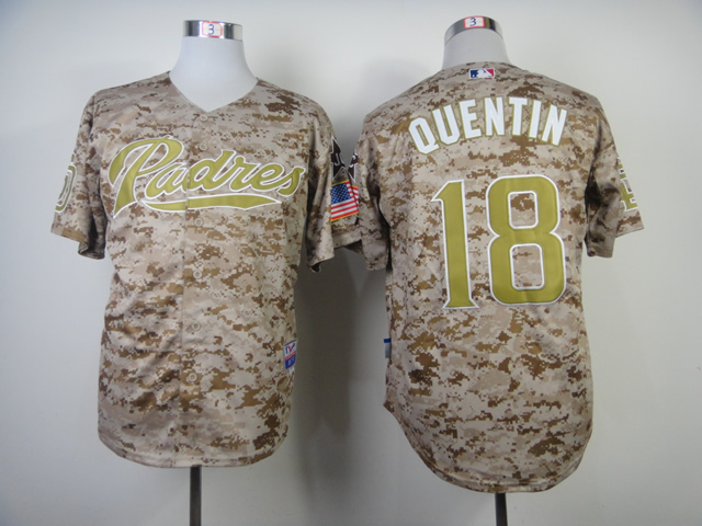 MLB San Diego Padres #18 Quentin Camo 2014 Jersey