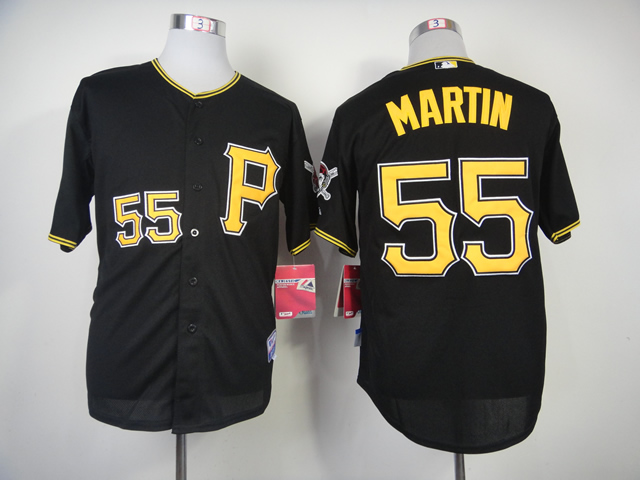 MLB Pittsburgh Pirates #55 Martin Black Jersey