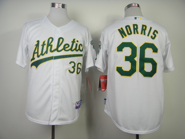 MLB Oakland Athletics #36 Norris White Jersey