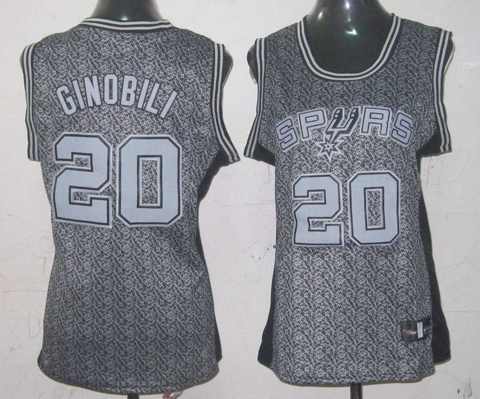 NBA San Antonio Spurs #20 Ginobili Camo Women Jersey