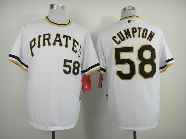 MLB Pittsburgh Pirates #58 Cumpton White Jersey
