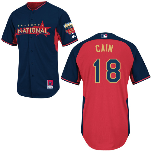 MLB San Francisco Giants #18 Cain 2014 All Star Jersey