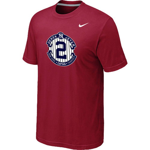 Nike Derek Jeter New York Yankees Official Final Season Commemorative Logo T-Shirt Red