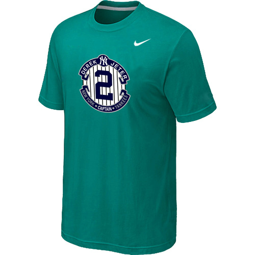 Nike Derek Jeter New York Yankees Official Final Season Commemorative Logo T-Shirt Green
