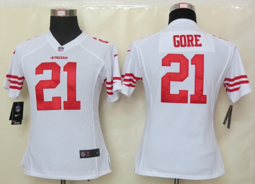 Womens Nike San Francisco 49ers 21 Gore White Elite Jersey