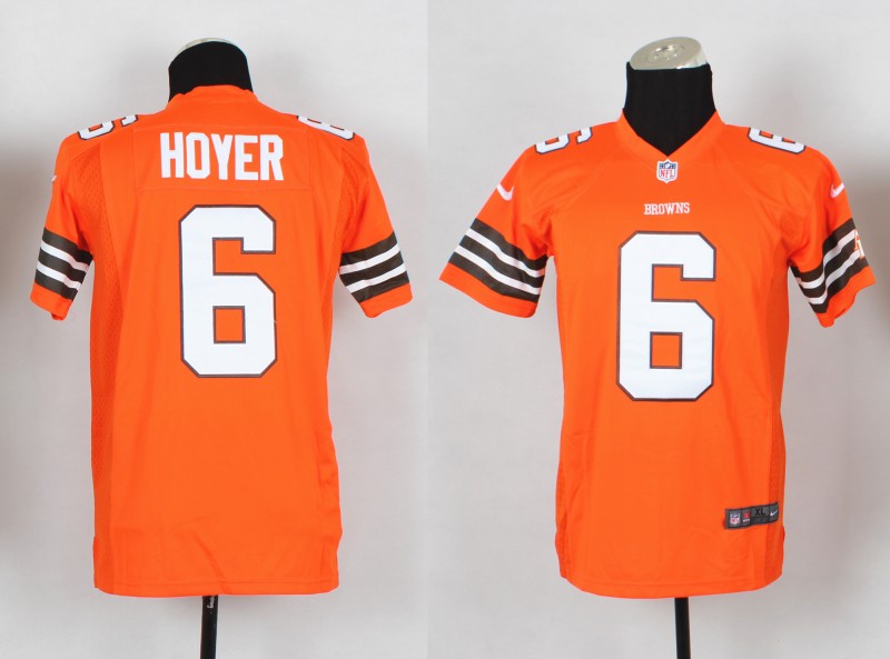 Nike NFL Cleveland Browns #6 Hoyer Orange Youth Jersey