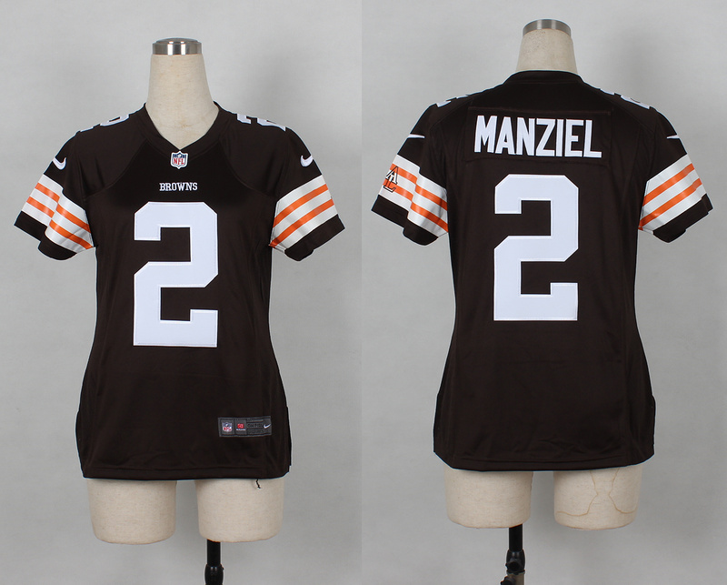 Nike Cleveland Browns #2 Manziel Brown Women Jerseys