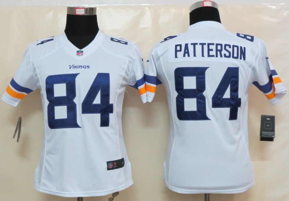 Women 2013 New Nike Minnesota Vikings 84 Patterson White Limited Jerseys