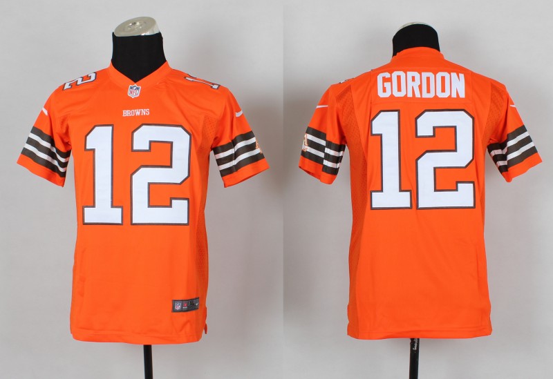 Nike Cleveland Browns #12 Gordon Orange Youth Jerseys