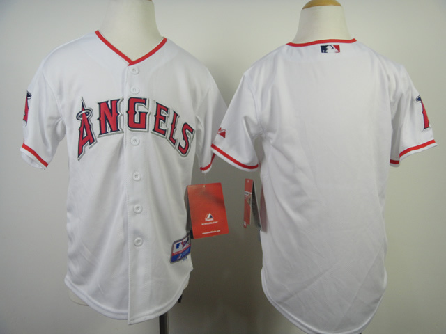 MLB Los Angeles Angels Blank White Youth Jersey