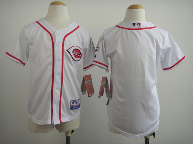 MLB Cincinnati Reds Blank White Youth Jersey