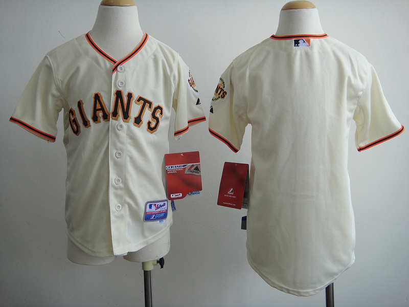 MLB San Francisco Blank Cream Youth Jersey