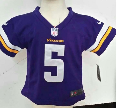 Nike Minnesota Vikings #5 Bridgewater Kids Jersey 2-5T