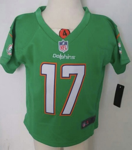 Nike Miami dolphins #17 Tannehill Green Kids Jersey 2-5T