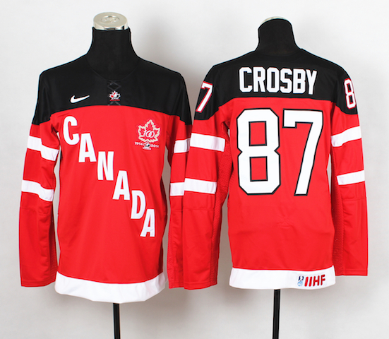Team Canada Olympic #87 Sidney Crosby Red 100th Anniversary NHL Jersey
