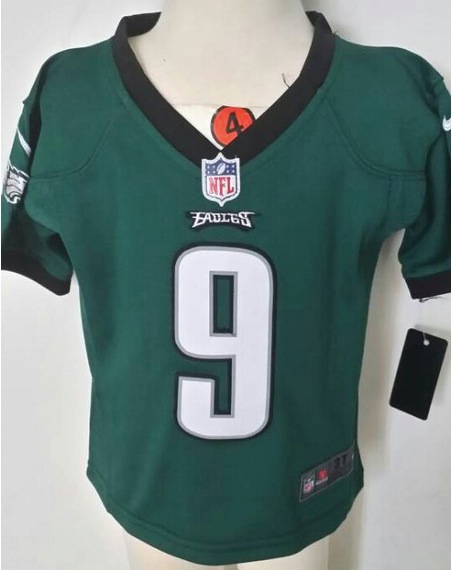 Nike Philadelphia eagles 9 Foles Green Kids Jersey 2-5T