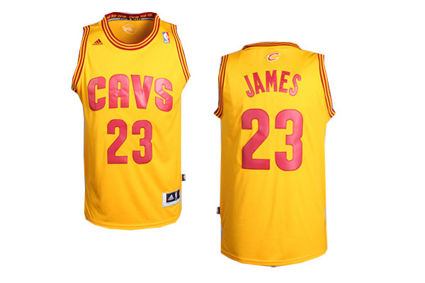 James Jersey Yellow #23 NBA Cleveland Cavaliers Jersey
