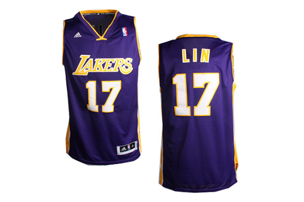 NBA Los Angeles Lakers #17 Lin Purple Jersey