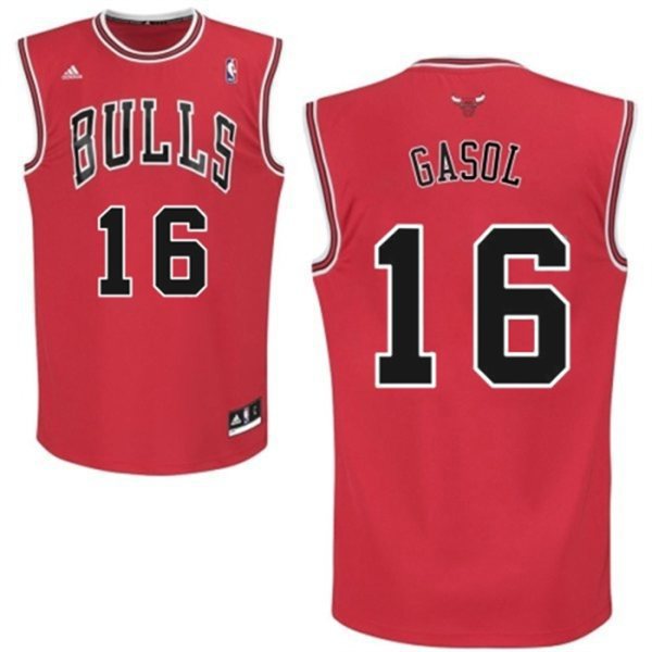 NBA Chicago Bulls #16 Gasol Red Jersey