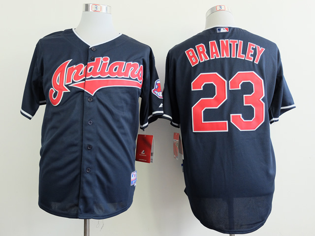 MLB Cleveland Indians #23 Brantley Blue Jersey