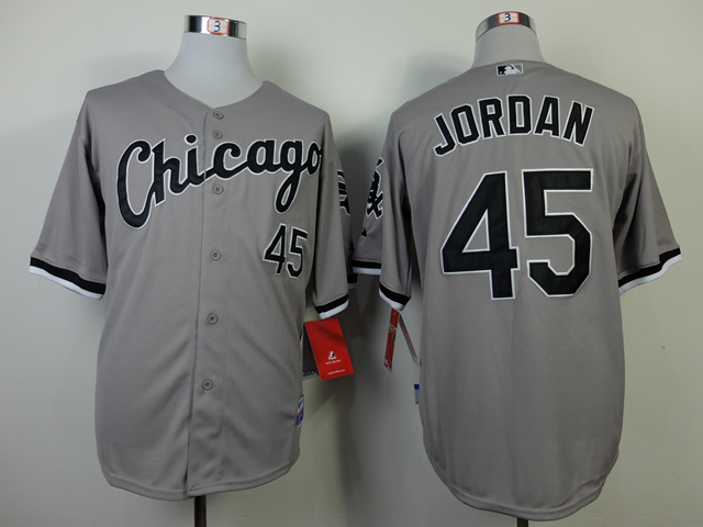 Chicago white Sox #45 Jordan Grey Cool Base