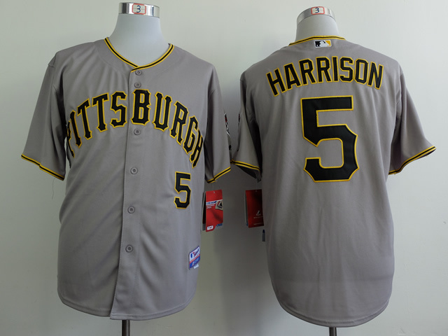 MLB Pittsburgh Pirates #5 Harrison Grey Jersey
