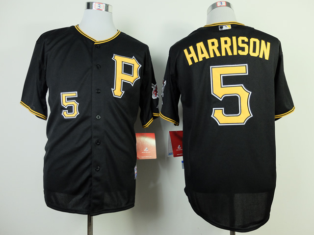 MLB Pittsburgh Pirates #5 Harrison Black Jersey