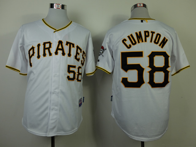 MLB Pittsburgh Pirates #58 Cumpton White Jersey