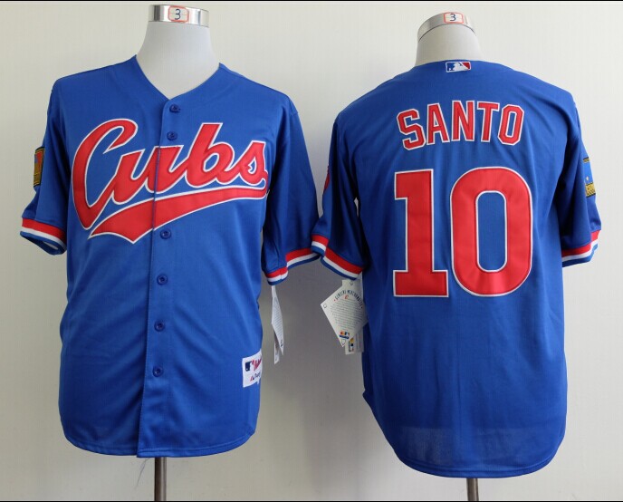 MLB Chicago cubs #10 Ron Santo 2014 Blue Jersey