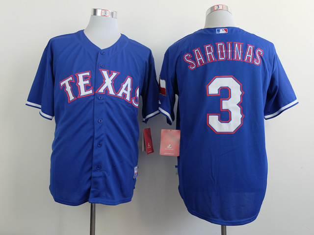 MLB Jerseys Texas Rangers #3 Sardinas Blue Jersey